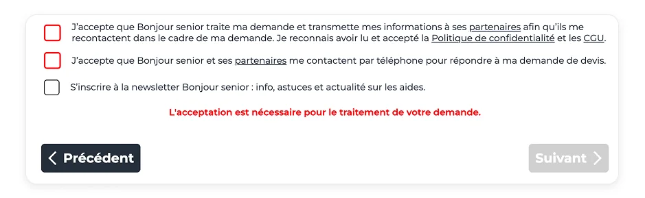 opt in cases non cochées
